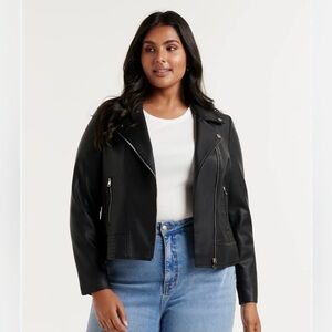 Ever New Heidi faux women’s leather jacket size 18 (L/XL)